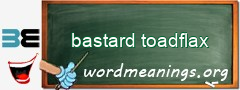 WordMeaning blackboard for bastard toadflax
